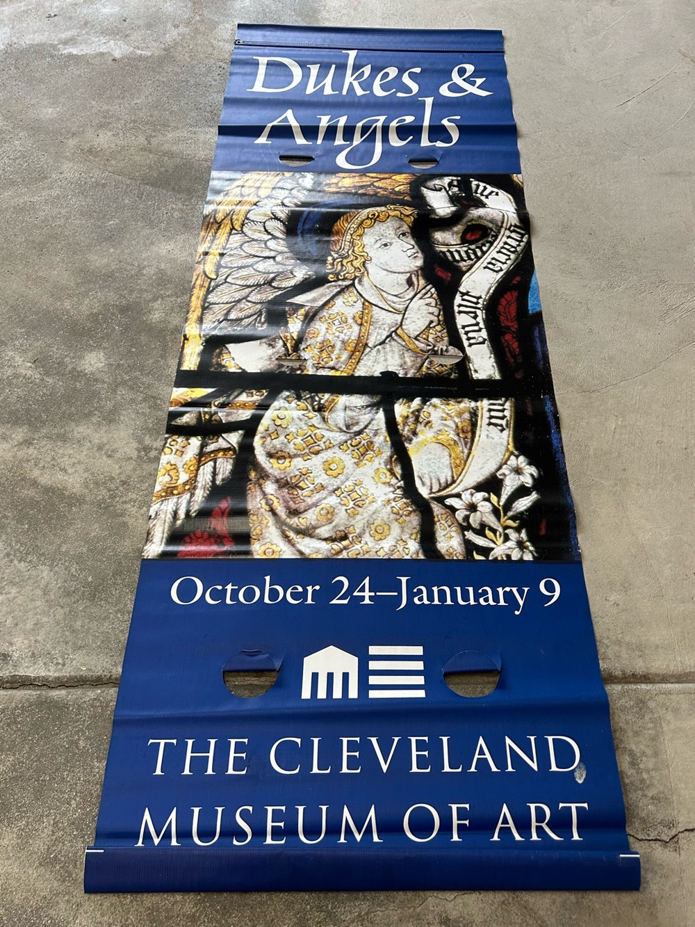 Vintage The Cleveland Museum of Art Outdoor Vinyl Banner - "Dukes & Angels”